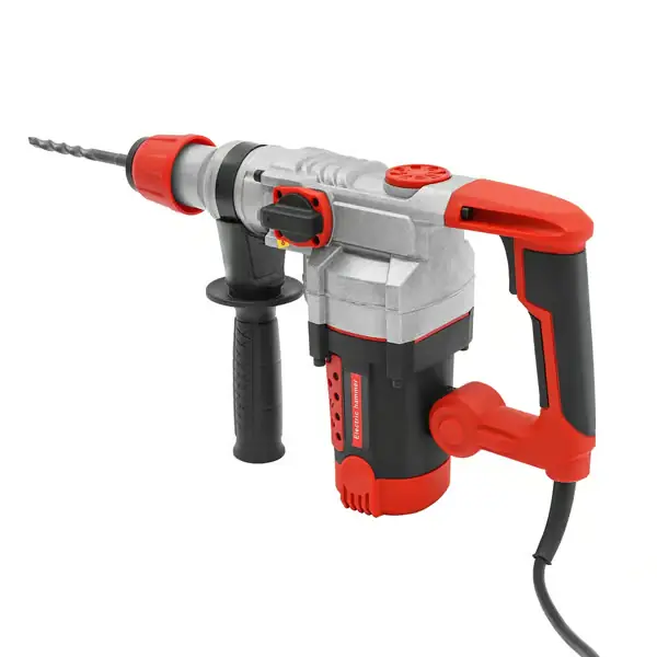 Suosittu Sähköinen poravasara - 2200W piikkausvasara - 220V - 0–930 rpm - 1,8 m johto - Kuparimoottori - Punainen