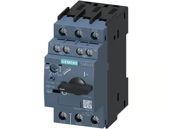 Siemens 3RV2011-0HA15 Katkaisija 1 kpl Asetusalue (virta) 0,55 - 0,8 A Kytkentäjännite (max.) 690 V/AC (L x K x S) 45 x 97 x 97 mm Osta Tänään