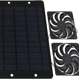 10W 12V 2A aurinkotuuletin, kaksoismuotoilu, vedenpitävä, hiljainen lämmönpoisto, sopii kasvihuoneeseen ja kanakoppiin Tehdashinta