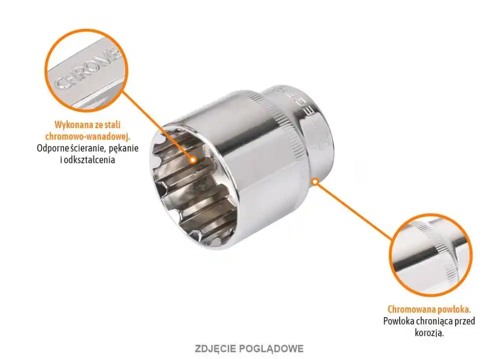 Korkea Laatu Pistoavain 1/2"" SPLINE 17 mm / TEGER