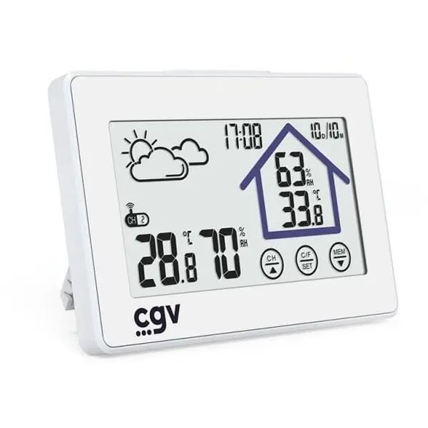 Langaton sääasema - CGV - MY METEO-1BM - Kosketusohjaus - Kello ja kalenteri - Helppokäyttöinen Edullinen