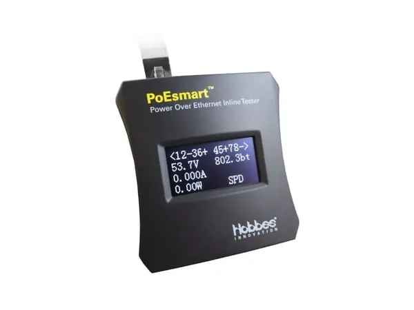 HOBBES 256320, PoE-testeri, RJ-45, PoE testing, OLED, Musta, IEEE 802.3af, IEEE 802.3at, IEEE 802.3bt Halpa Hinta