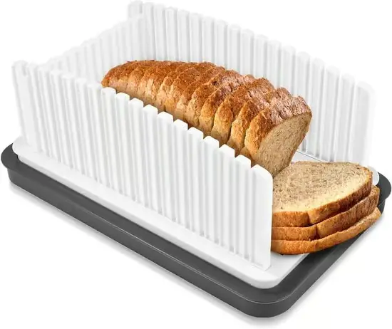 Alennettu Hinta Säädettävä leipäleikkuri kotikäyttöön - Ihanteellinen hapanleivälle, pyöreille leiville ja patongeille