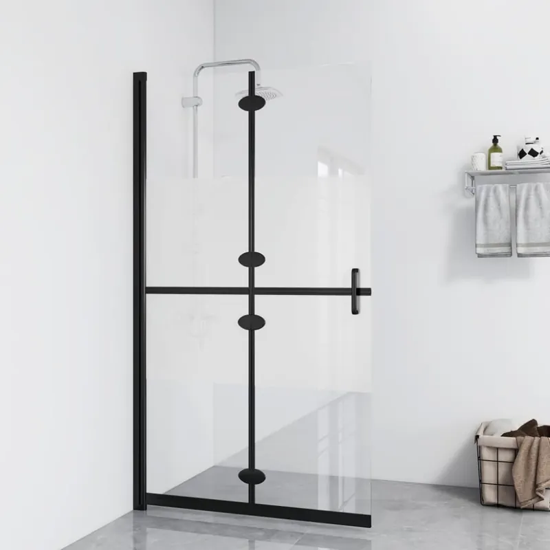 Kokoontaitettava Walk-in Suihkuseinä, Huurrettu ESG Lasi Väri Kirkas Koko 70x190 cm Tehdashinta