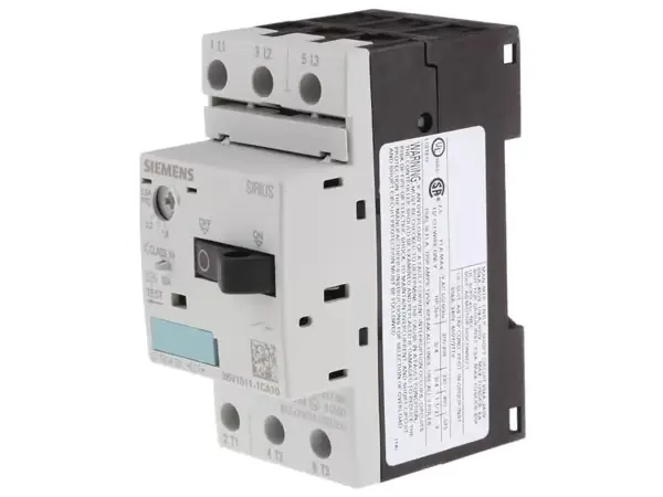 Korkea Laatu Siemens 3RV1011-1CA10 Katkaisija 1 kpl 3 x katkaisija Asetusalue (virta) 1,8 - 2,5 A Kytkentäjännite (max.) 690 V/AC (L x K x S) 45 x 90 x 81 mm