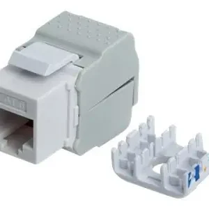 Uusi Kokoelma Intellinet Keystone Jack, Cat6, UTP, Toolless, Valkoinen - Keystone jack - CAT 6 - STP - hvid - 1 portti