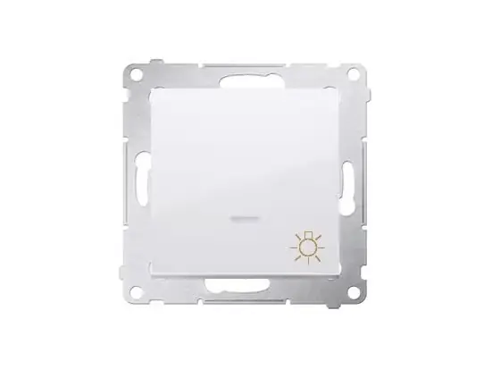 Turvallinen Maksu Kontakt-Simon DS1L.01/11, Painikekytkin, Muovi, Valkoinen, IP20, IP44, 250 V, 10 A