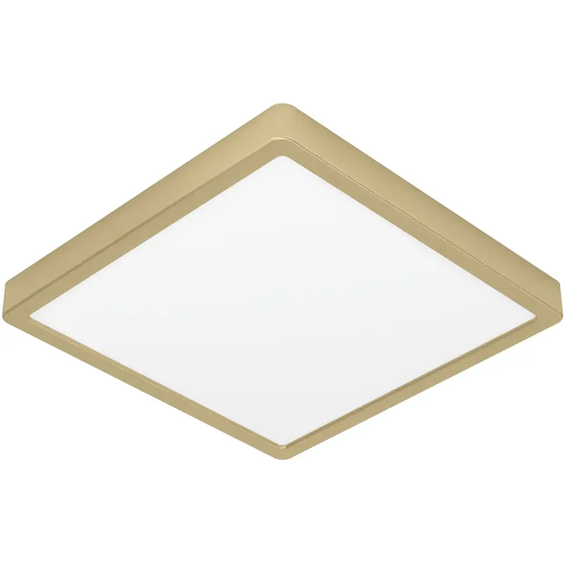 Viimeinen Mahdollisuus Plafondi EGLO Fueva 5 led 20,5W 28,5x28,5cm harjattu messinki/valkoinen