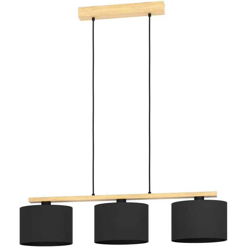 Päivän Tarjous Riippuvalaisin EGLO Castralvo 5x28W 121x15cm puu/mattanikkeli/meripihka