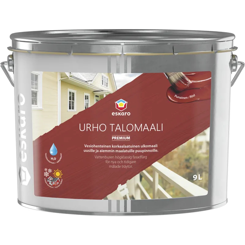 Talomaali Eskaro Urho Premium 9 l, punainen Suoraan Valmistajalta