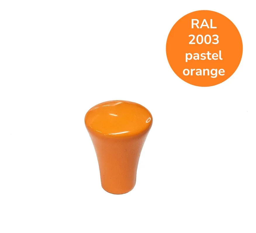 Pieni kartionuppi / naulakkotappi halkaisija 15mm, pastel orange Alennettu